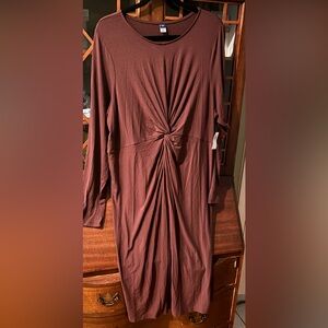 Beautiful burgundy dress.